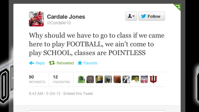 cardale jones football classes tweet