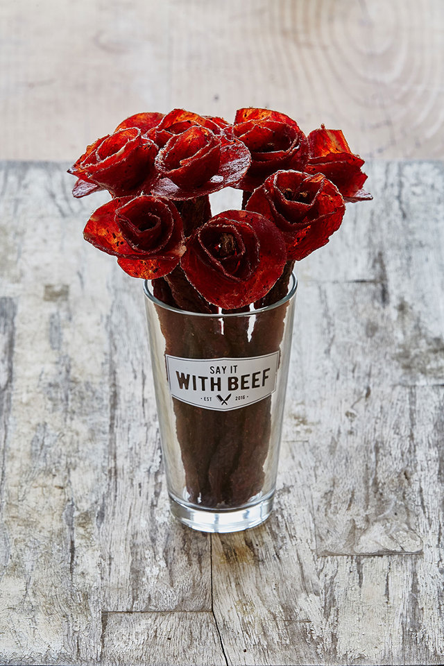 beef jerky flower bouquet